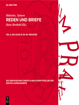 cover image of Die Logoi B 30–64. Register